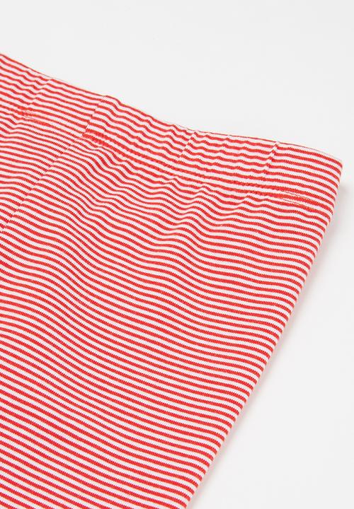 Pop Candy - Girls unicorn stripe legging - red