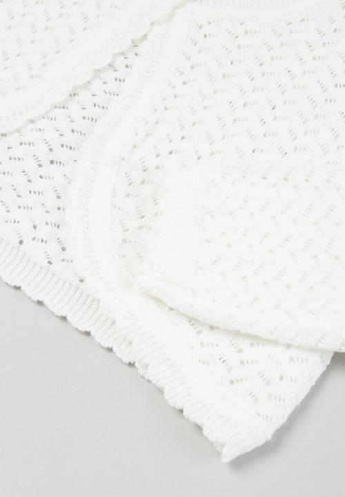 Pop Candy - Girls one button cardigan - white