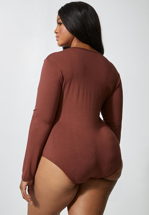 Superbalist - 2 pack v-neck bodysuit - red & grey 