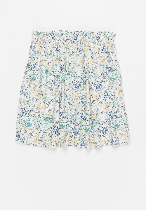 Pop Candy - Younger girls 2-pack skirts - white & mint 