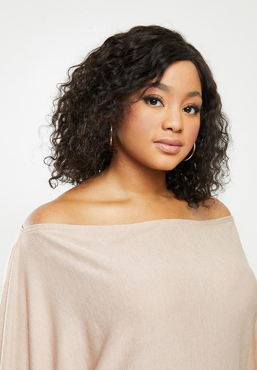 Blake - Slashoff shoulder soft touch top - beige 