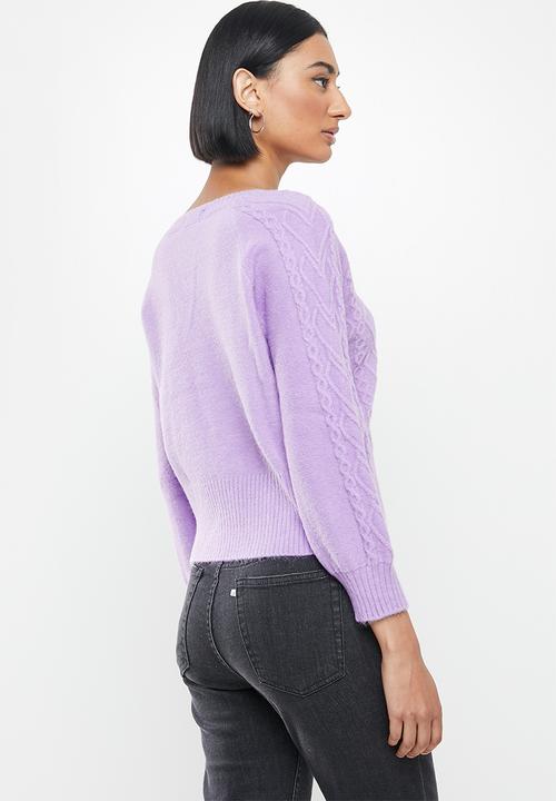 STYLE REPUBLIC - Cable knit jersey - lilac