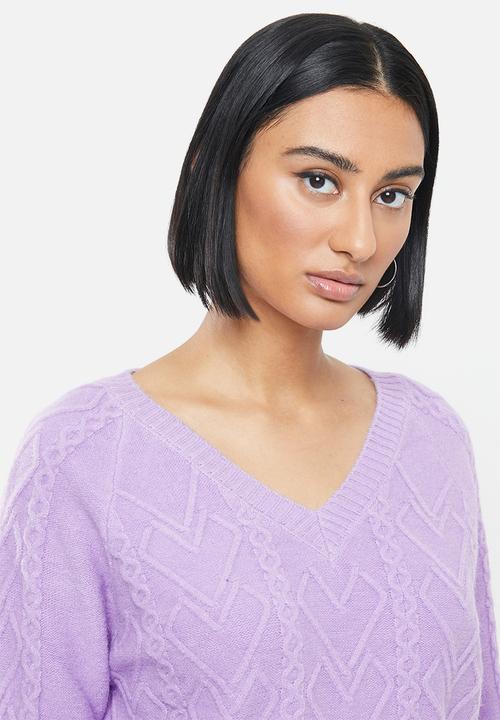 STYLE REPUBLIC - Cable knit jersey - lilac