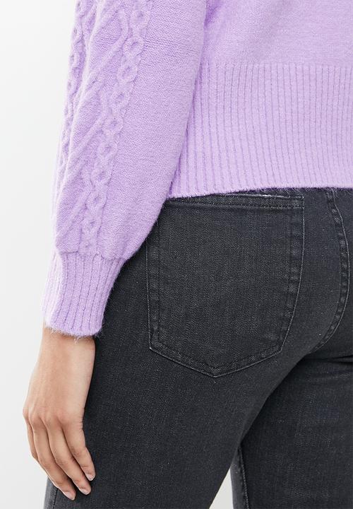 STYLE REPUBLIC - Cable knit jersey - lilac
