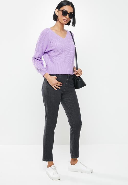 STYLE REPUBLIC - Cable knit jersey - lilac