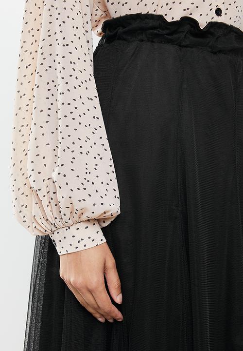 Me&B - Layered tulle skirt - black