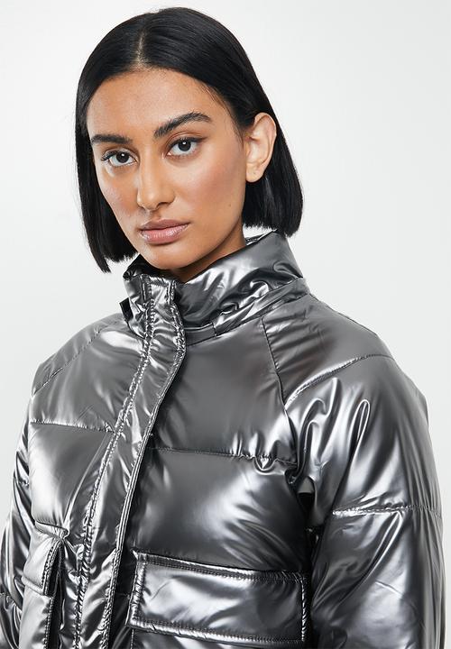 STYLE REPUBLIC - Hood puffer - silver grey