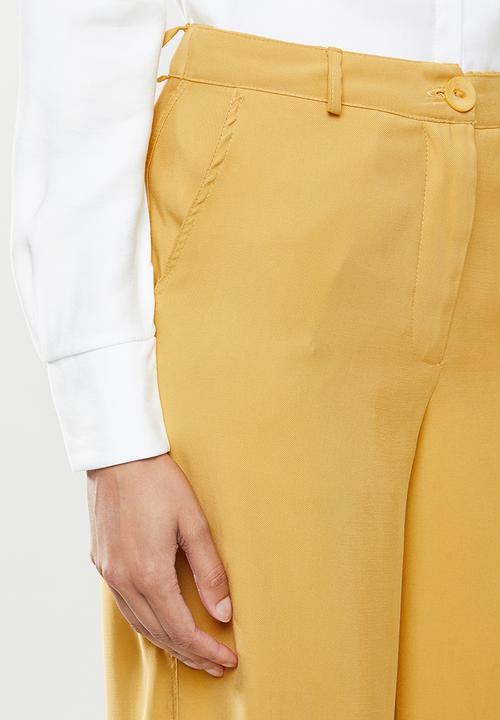 Me&B - Soft wide leg pant - mustard