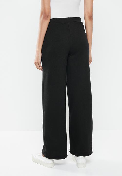 Me&B - Knit melton lounge pant - black