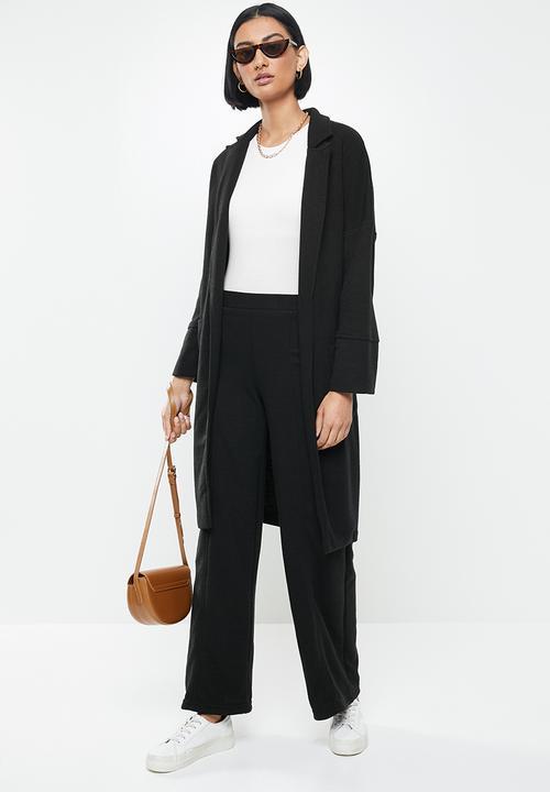 Me&B - Knit melton lounge pant - black