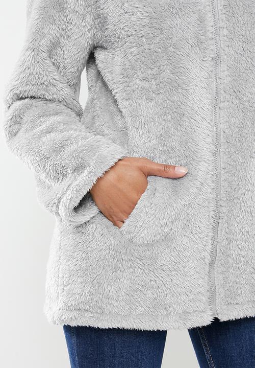 STYLE REPUBLIC - Faux fur zip jacket - grey
