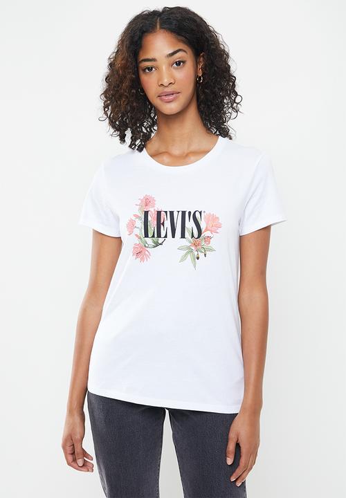 Levi’s® - The perfect tee cactus flower serif - white