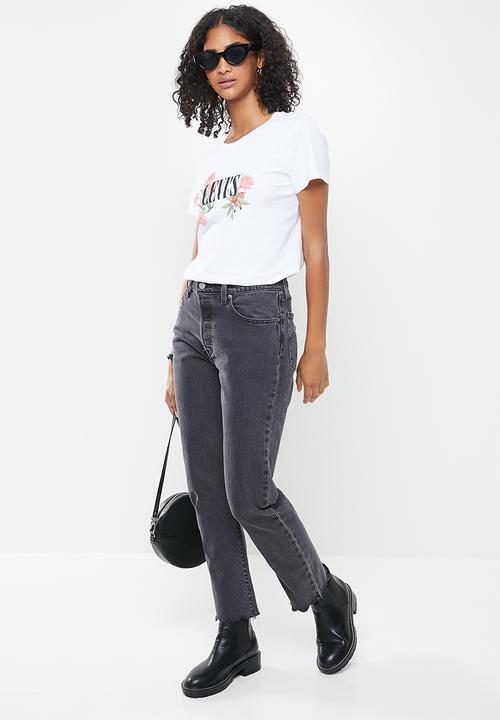 Levi’s® - The perfect tee cactus flower serif - white