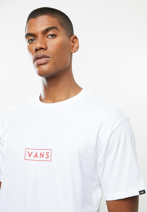 Vans - Classic easy box tee - white & high risk red