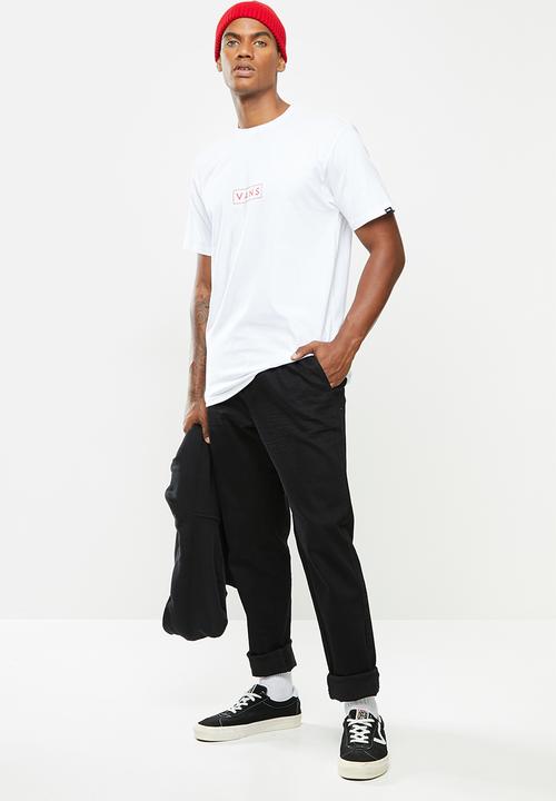 Vans - Classic easy box tee - white & high risk red