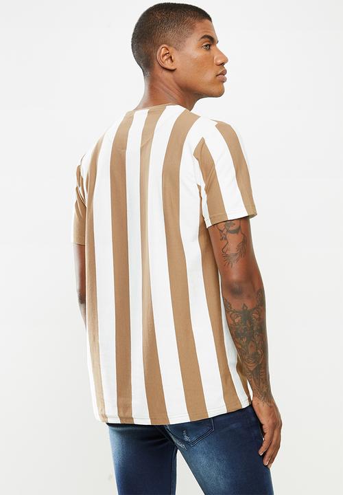 Cutty - Tshirt basic logo - brown & white
