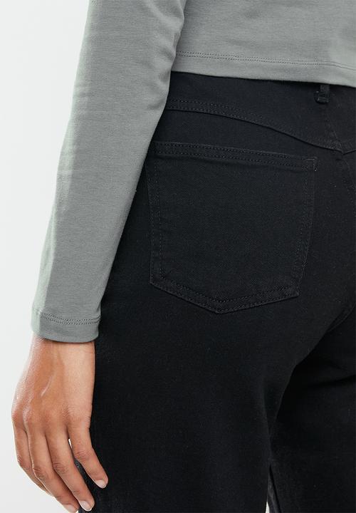Blake - Crew neck crop top - grey
