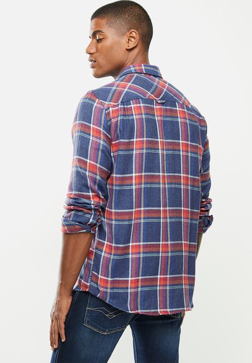 Hurley - Creeper washed long sleeve shirt - blue