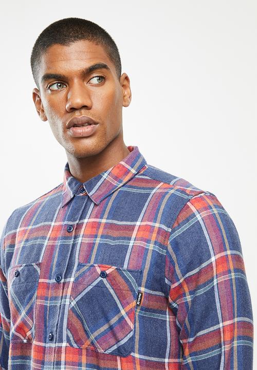 Hurley - Creeper washed long sleeve shirt - blue