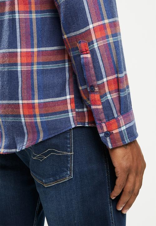 Hurley - Creeper washed long sleeve shirt - blue