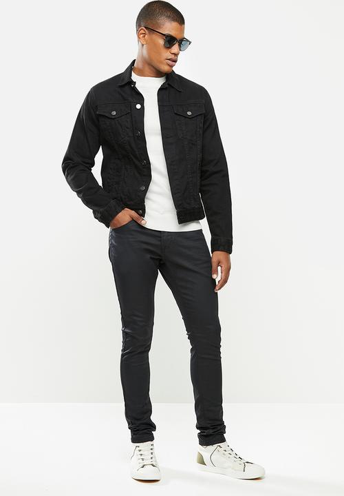 Cutty - Denim jean coated - black