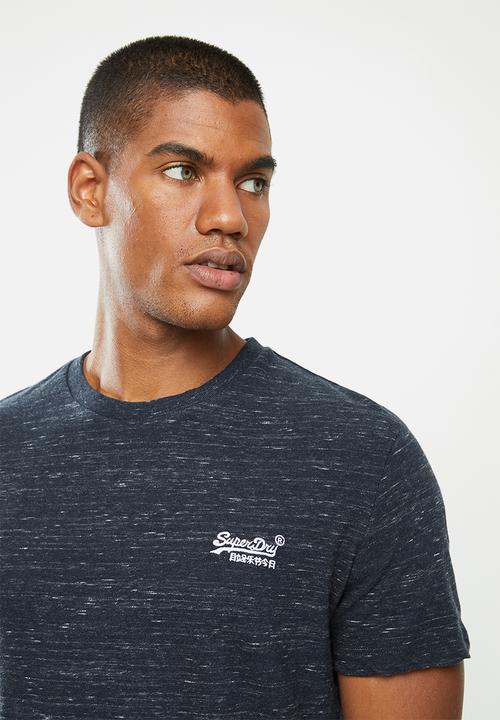 Superdry. - Ol vintage emb tee - deepwter blue grit