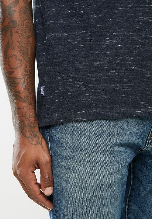 Superdry. - Ol vintage emb tee - deepwter blue grit