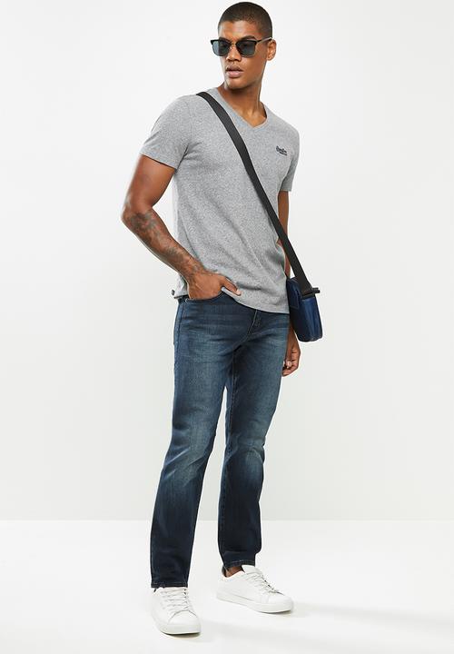 Superdry. - Ol classic vee tee - grey
