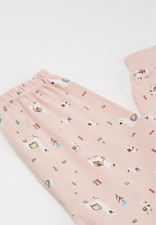 Pop Candy - Girls multi print pj set - pink