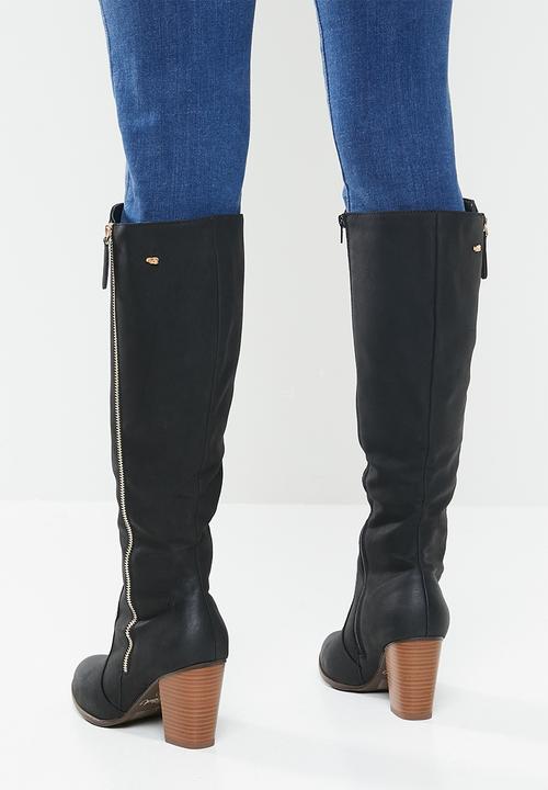 Miss Black - Ahlam 5 knee length boot - black