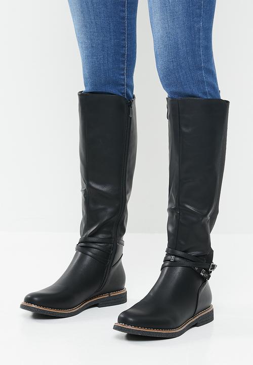 Miss Black - Dolinde knee length boot - black