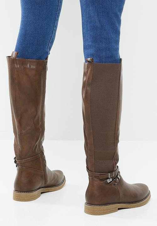 Miss Black - Dolinde knee length boot - brown