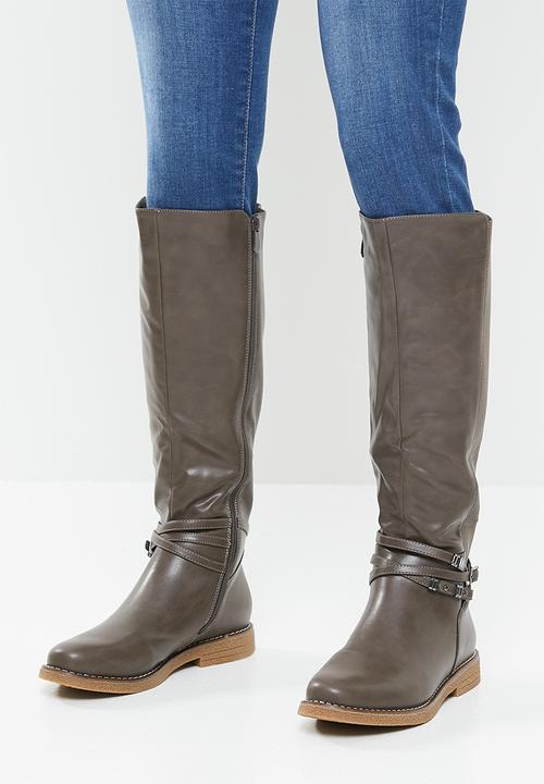Miss Black - Dolinde knee length boot - taupe