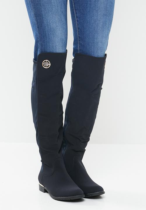 Miss Black - Hadar 3 over the knee boot - navy