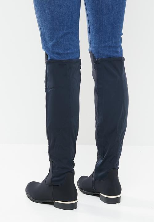 Miss Black - Hadar 3 over the knee boot - navy