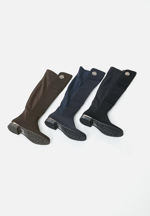 Miss Black - Hadar 3 over the knee boot - navy