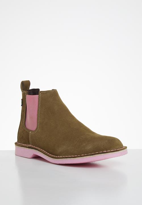 Veldskoen - Chelsea boot - brown & pink 