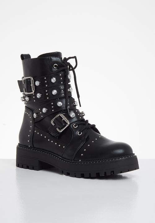 SISSY BOY - Bling the changes grunge boot - black