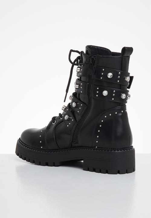 SISSY BOY - Bling the changes grunge boot - black