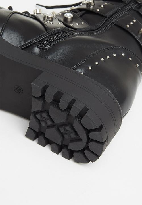 SISSY BOY - Bling the changes grunge boot - black