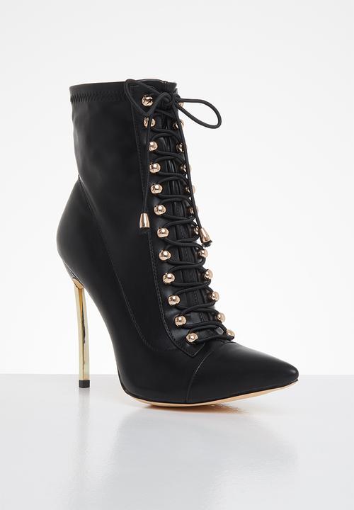 SISSY BOY - In victorian ankle boot - black