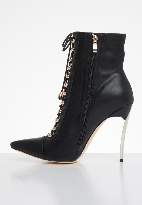 SISSY BOY - In victorian ankle boot - black
