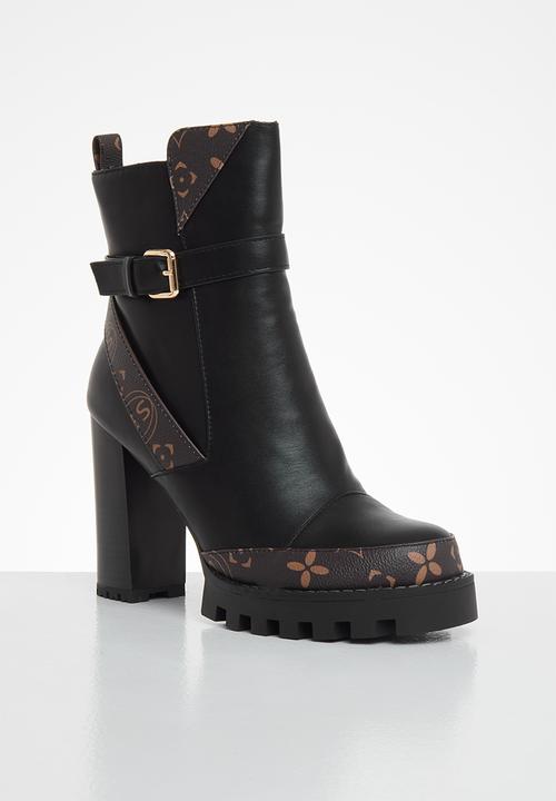 SISSY BOY - Mixed on demand chunky boot - black