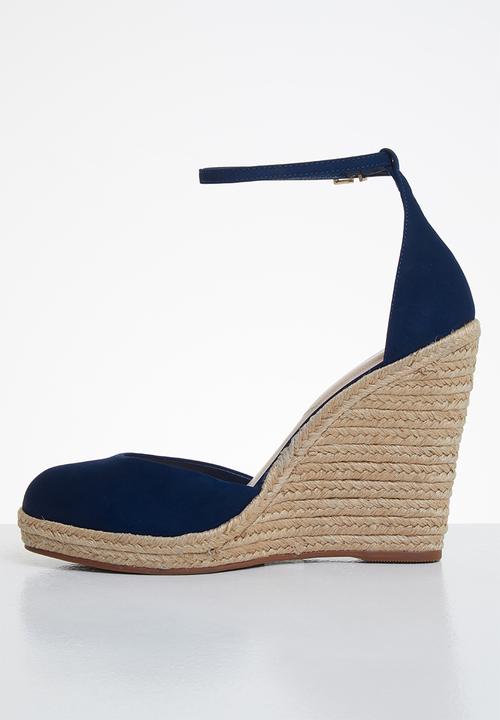 ALDO - Nasua suede wedge heel - navy