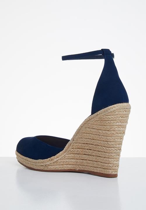 ALDO - Nasua suede wedge heel - navy