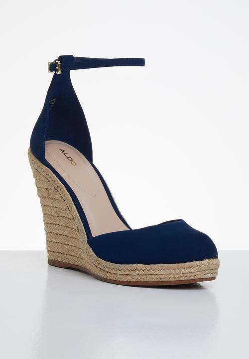 ALDO - Nasua suede wedge heel - navy