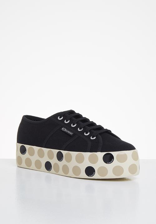 SUPERGA - 2790 logo polka - s31163w-a4z - black beige