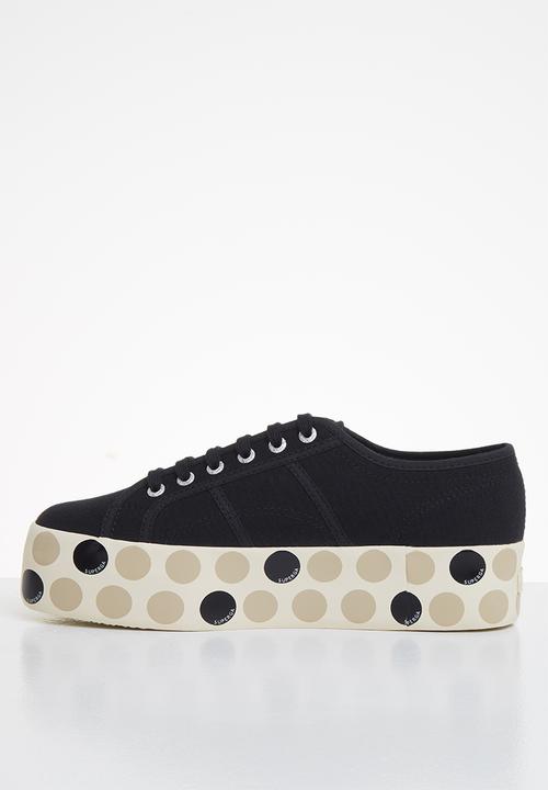 SUPERGA - 2790 logo polka - s31163w-a4z - black beige