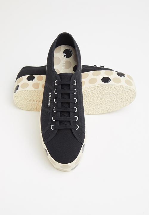 SUPERGA - 2790 logo polka - s31163w-a4z - black beige