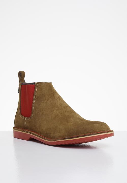Veldskoen - Chelsea boot - brown & red